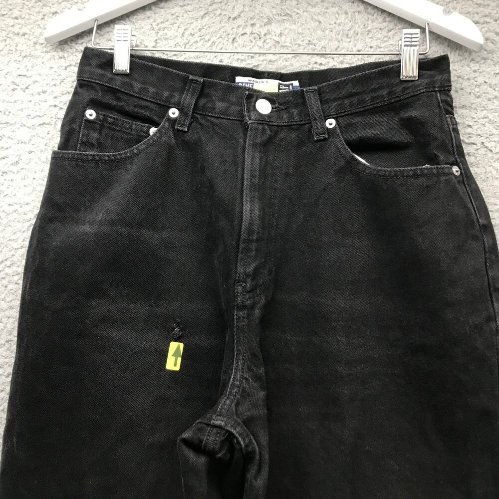 Vintage Gap Denim Jeans Womens 26/27 Tapered Leg Reverse Fit Dark Wash Black - Picture 4 of 8